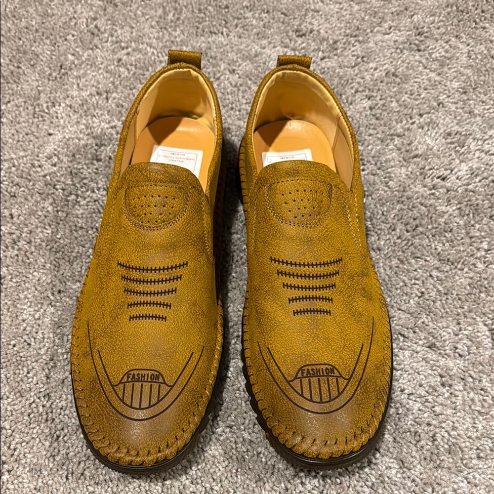 Men's Fashion Slip-On Shoes - Brown